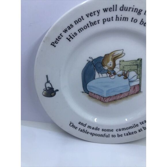 Peter Rabbit Nursery Plate by Wedgwood Plate 7”  - Beatrix Potter - Picture 4 of 11